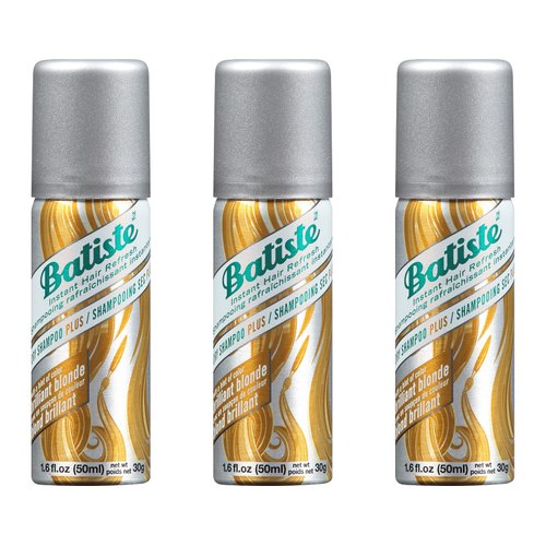 Batiste Dry Shampoo Brilliant Blonde Mini Travel Size 1.6 oz (Pack of 3)