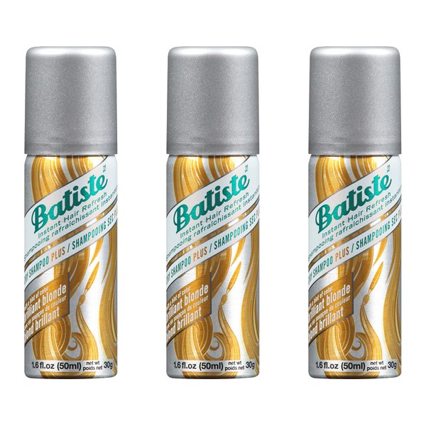 Batiste Dry Shampoo Brilliant Blonde Mini Travel Size 1.6 oz (Pack of 3)