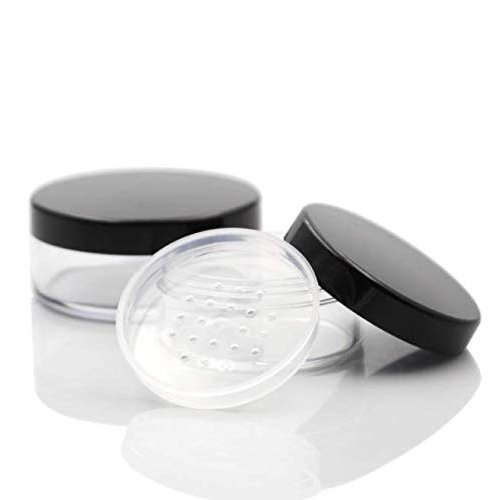 DNHCLL 2PCS 30ML(1 oz) Plastic Loose Powder Compact Container DIY Makeup Powder Case, Empty Reusable Portable Loose Powder Container/Travel Powder Kit