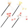 Vctitil 4Pieces Traditional Cute Rabbit Hair Stick Set,Chinese Hanfu Hair Retro Handmade Wooden Hair Stick Classical Styling Accessories for Women Girls(Red)