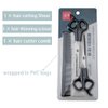 3 Pcs Hair Cutting Scissors Shears Kit, Stainless Steel Hair Cutting Scissors Thinning Shears Hair Cutting Teeth Scissors Professional Hairdressing Scissors Set for Adults Kids - Black