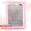 Wispy Lash Clusters Natural Cluster Lashes 180Pcs 9-12MM Individual Eyelash Extensions Short Wispy C Curl Eyelash Clusters Lashes Super Thin Band by PHKERATA (9-12MM, C Curl)