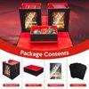zyuqnek MTG Deck Box with Dice Tray, Commander Deck Box Fits 200+ Double Sleeved Cards, Magnetic Card Deck Box, 3-in-1Deck Box TCG For Magic Commander TCG CCG,4 Dividers & 2 Toploaders, Black/Red