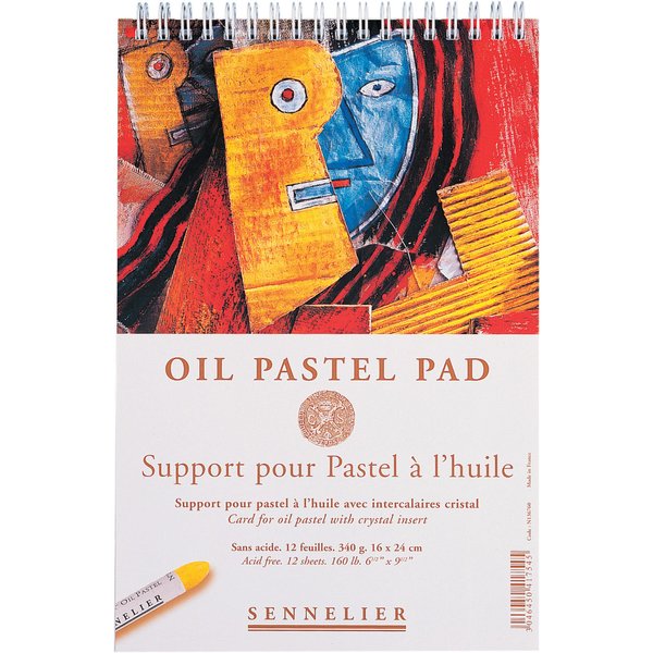 Sennelier Oil Color Pastel Pad, 6.25" x 9.5", White, 1 Count (Pack of 1)