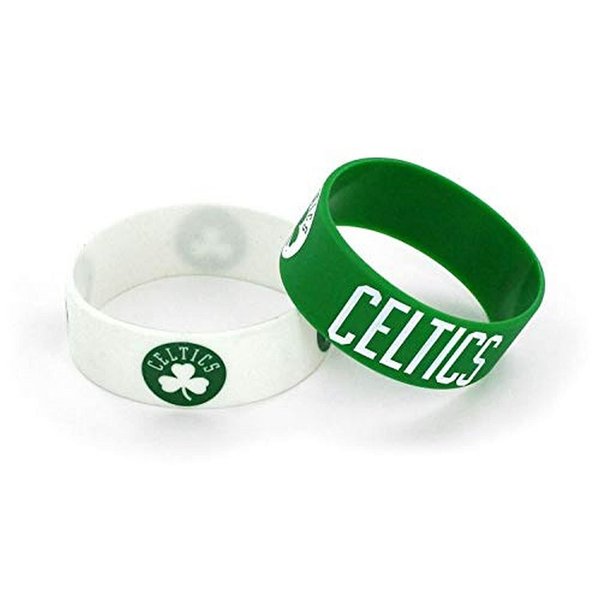 NBA Boston Celtics Silicone Rubber Bracelet, 2-Pack