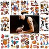 ANIUVOT Basketball Tattoos Temporary for Kids Boys and Girls Birthday Party Favors 12 Sheets, Waterproof Brownball Sports Team Game Face Stickers Gift Bag Fillers Rewards Halloween Christmas Prizes