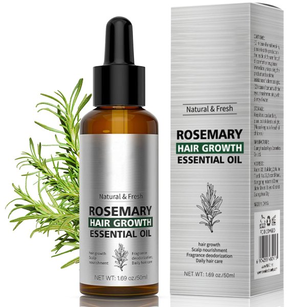 Rosemary Oil for Hair Growth, Hair Growth Serum, Rosemary Essential Oil for Reducing Hair Loss, Nourishing Hair Oil For Dry Itchy Scalp, Hair Strengthening Oil For Men And Women 1.69Oz