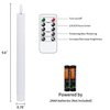 Mavandes Flameless Taper Candles with Remote Timer,White LED Battery Operated Flickering Pack of 4 Window Candles,Real Wax Warm Fire 3D-Wick Flameless Candlesticks,Wedding Home Decor(0.78” x 9.64”)