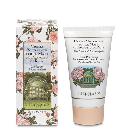 L'Erbolario Rose Perfumed Nourishing Hand Cream - Perfect And Delicate Emulsion - Restores Skin's Natural Softness - Nourishing And Elasticizing - Containing Fine Extract Of Provence Rose - 2.5 Oz