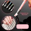 Abeillo 5PCS Nail Art Sculpture Pen, Dual Tipped Silicone Nail Tools, 3D Nail Sculpting Gel Pen, Rhinestone Nail Polish Brushes for Design Nail Foil Carving Drawing Effect Shaping Drawing