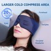 Cooling Gel Eye Masks for Cold & Warm Compress, Ice Cold Sleep Mask for Puffy Eyes, Dark Circles, Migraine & Headache Relief, Soft Thick Gel for Long-lasting Comfort for Eye Strain, Dry Eye(Blue)