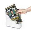 Sorbus® Magazine File Holder Storage Organizer, Great for Desktop, Shelf, Home or Office, White Clear Lucite (Magazine/File Holder)