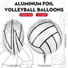 durony 12 Pieces 18 inches Volleyball Balloons Volleyball Themed Party Decorations Foil Mylar Volleyball Balloons For Birthday Party Supplies