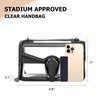 Joryin Clear Bag for Women Clear Bags Stadium Approved Clear Purse Shoulder Bag Crossbody Bag Fashion Small Handbag Clutch Bag Transparent Bag Black