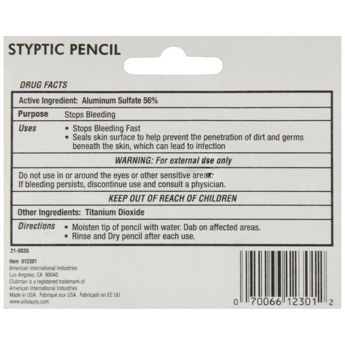 Woltra Styptic Pencil Small, 0.25 Ounce (Pack of 6)