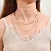 YienDoo Boho Layered Snake Chain Necklace Gold Beaded Necklace Fashion Herringbone Choker Necklace Multilayer Statement Snake Beaded Necklace Jewelry for Women and Girls