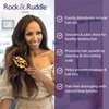 Rock & Ruddle Natural Mixed Boar Bristle Hair Brush for Women and Kids (Small 6.9") - Geometric Swirls and Arcs