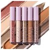 LUXAZA Neutral Brown Liquid Eyeshadow Set, 5Pcs - Long Lasting, Highly Pigmented, Quick-Drying Sparkling Eye Shadow Makeup, Multi-Use, Travel Friendly