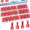 smseace 150Pcs Female/Male Spade connectors 22-16AWG Nylon Spade Quick Disconnect Connectors Insulated Spade Wire Crimp Terminal Electrical Wire Connectors Kit