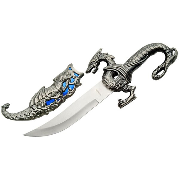 VIP Home Essentials 10" Novelty Fantasy Dragon Dagger Blade Knife Sword - Deep Blue