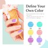 LKE Pastel Gel Nail Polish Kit Spring Easter Gel Polish Set 6 Color Red Pink Purple Blue Green Bright Yellow Gel Polish Soak Off U V Led Gel Nail Art Manicure Kit for Girls Women