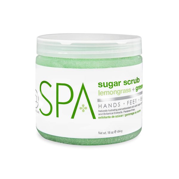 BCL SPA Sugar Scrub Lemongrass + Green Tea, 16 oz
