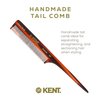Kent 8T Rat Tail Teasing Comb for Women - Handmade Fine Tooth Parting Comb for Braiding, Sectioning and Hair Styling, Saw Cut and Hand Polished