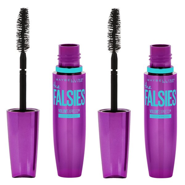 Maybelline Volum' Express Falsies Volumizing Waterproof Mascara, Very Black, 2 Count