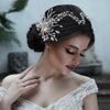 Mpoikba Wedding Hair Pieces for Brides, Handmade Bridal Hair Comb, Rhinestone Wedding Hair Accessories