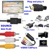 2 in 1 N64 to HDMI 10ft Converter OR RCA to HDMI Cable,N64 to 2 TV Splitter(hdmi and RCA) with Earphone or Sound, Compatible SNES/N64 Game Console