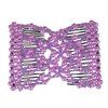 Ruihfas 5Pcs Easy Stretch Beaded Hair Combs Double Magic Slide Metal Comb Clip Hairpins for Women Hair Styling