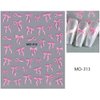 Bow Nail Stickers for Nail Art Bow Nail Decals 3PCS Self-Adhesive 5D Embossed White Pink Bow Tie Nail Art Design Stickers Supplies Gel Nail Stickers for Women Girls DIY Manicure Nail Art Decorations