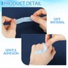 Nuanchu 12 Rolls Silicone Tape Bulk, Reusable Adhesive Silicone Tape for Lash, Easy to Remove(Blue, 0.5 Inch x 3.9 Yards)