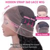YMY Hidden Strap 360 Glueless Wigs Human Hair Pre Plucked Pre Cut Water Wave 180 Density HD Full Lace Front Wigs Human Hair With Drawstring 24 Inch Natural Hairline Frontal Wig For Women