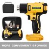 IRONFIST Heat Gun Cordless Welding Hot Air Gun with Digital Display 2-Temp Setting 50℃ to 550℃ & 6 Gear Wind Speed Adjustable Compatible with DEWALT Battery (Battery NOT Included)