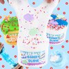 LAWOHO Slime Kit Includes 200ml White Glossy Slime, 50ml Blue Glimmer Tubes Clear Slime and 4 Slime Add-Ins, Slime Party Favors for Kids, Non Stick Slime, Kids Slime Birthday Christmas Easter Gifts