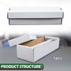 GRAND ORANGE 2-Cell Model Transaction Card Storage Box Holds 1600 Standard Trading Cards，Holds Over 300 3x4 Toploads Sports/Trading Card