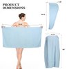 TOCOHO Microfiber Waffle Weave Hair Towel and Bath Wrap Towel Set for Women- Adjustable Soft Shower Body Wraps with Hair Turban, Super Absorbent to Quick Drying Hair and Body (Light Blue)