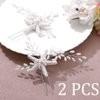Brishow Bride Wedding Hair Pins Silver Pearl Hair Pin Starfish Hair Clips Bridal Hair Jewelry Accessories for Women and Girls (2 PCS) (Starfish hair pins)