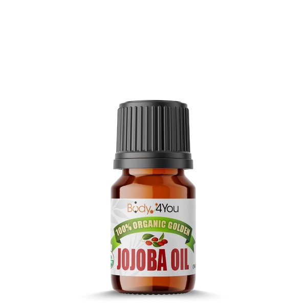 BodyJ4You Jojoba Oil Piercing Aftercare | Stretched Ear Gauges Tragus Nose Septum Lip Navel | Natural Recovery Skin Moisturizer | 100% USDA Organic Pure Unrefined Wax | 0.17 Fl Oz