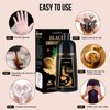 LAIKETE Black Hair Dye Shampoo 3 in 1 for Gray Hair Coverage, Instant Hair Color Shampoo for Men & Women, Herbal Ingredients Hair Color Shampoo in 10-15 Minutes (500mL,17.6 Fl Oz)