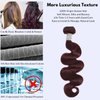 MOMOSHERO Brown Highlight Body Wave Bundles Human Hair, 10A Soft and Glossy Blonde Balayage Ombre One Bundle Human Hair 100% Remy Hair Single Ombre Human Hair Bundle #1b/30 Piano Color Dark Root 20 In