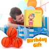Shindel 6PCS Mini Basketballs, Inflatable Basketball Rubber Basketballs with Pump for Over Door Mini Hoop for Kids Adults Indoor Outdoor Play, for Kids, Christmas Party Favors
