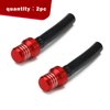 GKmow 2 PCS Car Fuel Tank Cap Breather Cap, 2.75" x 0.47" CNC Alloy Gas Tank Valve Breather Hose with Steel Balls, Safety Protection Accessory, Suitable for Cars, Motorcycles, ATVs (Black & Red)