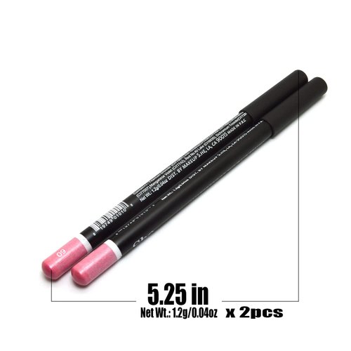 She Makeup 2pcs x WP09 Baby Pink WaterProof Eye & Lip Liner Pencil Eyeliner Lipliner 0.04 oz / 1.2g + Zipper Bag