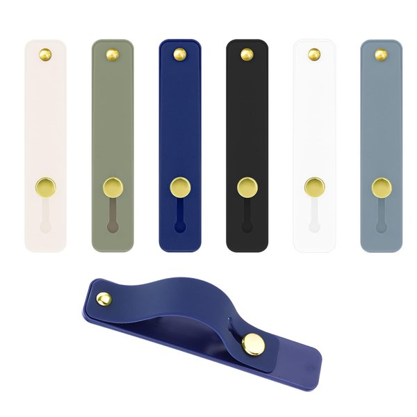 Piriuuo 6 Pcs Phone Grip Strap, Silicone Phone Strap Grip Holder Telescopic Phone Finger Strap Portable Finger Strap for Phone Case Universal Phone Finger Holder for Most Smartphones