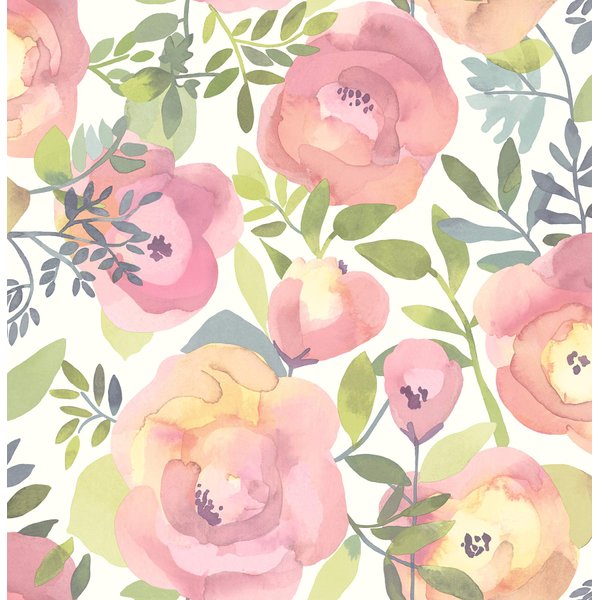 NuWallpaper NU3035 Peachy Keen Peel & Stick Wallpaper, Pink