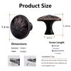 12 Pack - Oil Rubbed Bronze Cabinet Hardware Knobs,1-2/5” Dia Bathroom Kitchen Cabinet Drawers bi-fold Knobs Bronze,Kitchen Cabinet Drawer Knobs Oil Rubbed Bronze Knob for Dresser Drawers
