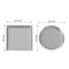Beatifufu 30pcs Aluminum Plate Empty Square Metal Pan Square Empty Metal Pan Empty Eyeshadow Tins Eyeshadow Pan Mini Paint Palette Empty Pan for Cosmetic Palette Lipstick Stainless Steel