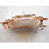 Creme flower shaped crystal hair barrette clip bridal clip bridal barrette